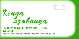 kinga szobonya business card